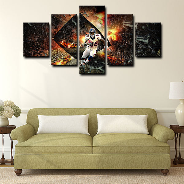 Denver Broncos Wide Receiver Bay Bay Demaryius Thomas Canvas Wall Art