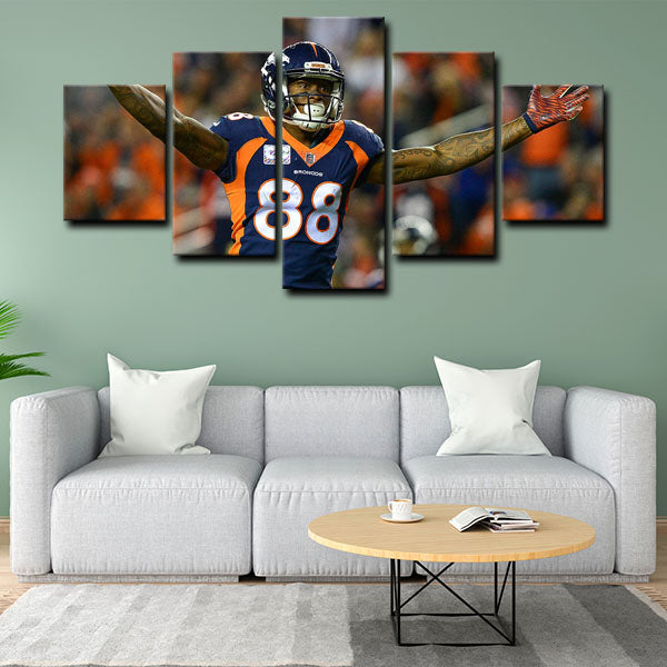 Denver Broncos Wide Receiver Bay Bay Demaryius Thomas Canvas Wall Art