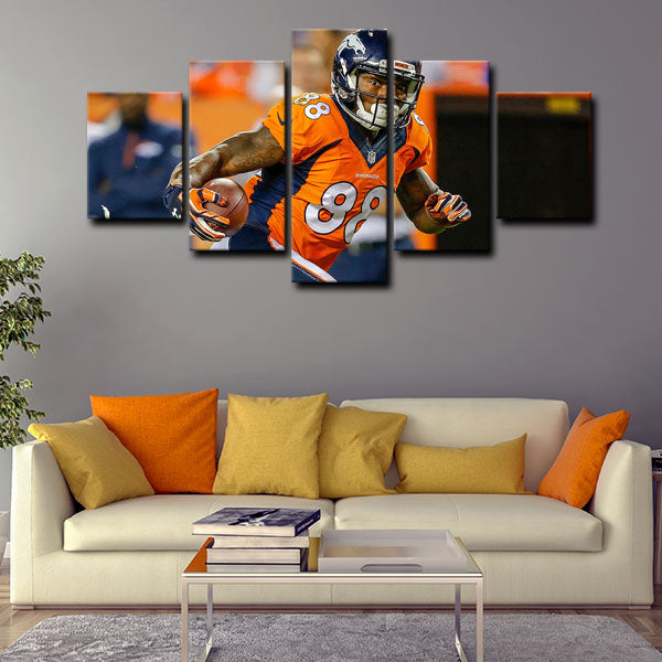 Denver Broncos Wide Receiver Bay Bay Demaryius Thomas Canvas Wall Art