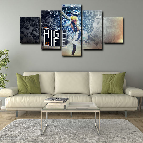 Denver Broncos Wide Receiver Eric Decker Canvas Wall Art