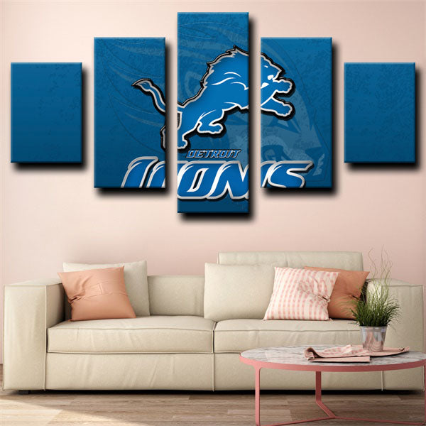 Detroit Lions Concise Badge Canvas Wall Art Detroit Lions Concise Badge Canvas Wall Art