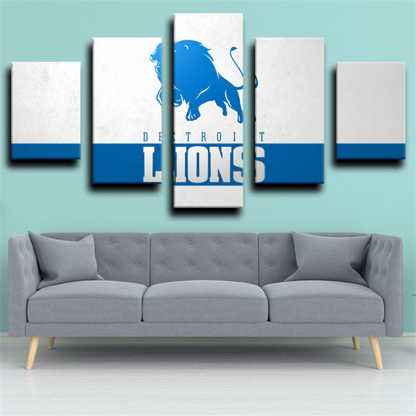Detroit Lions Simple Style Emblem Canvas Wall Art