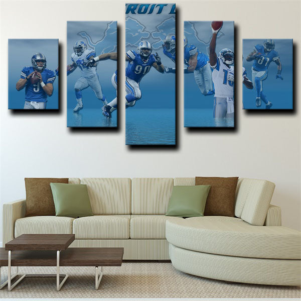 Detroit Lions Team Symbol Canvas Wall Art