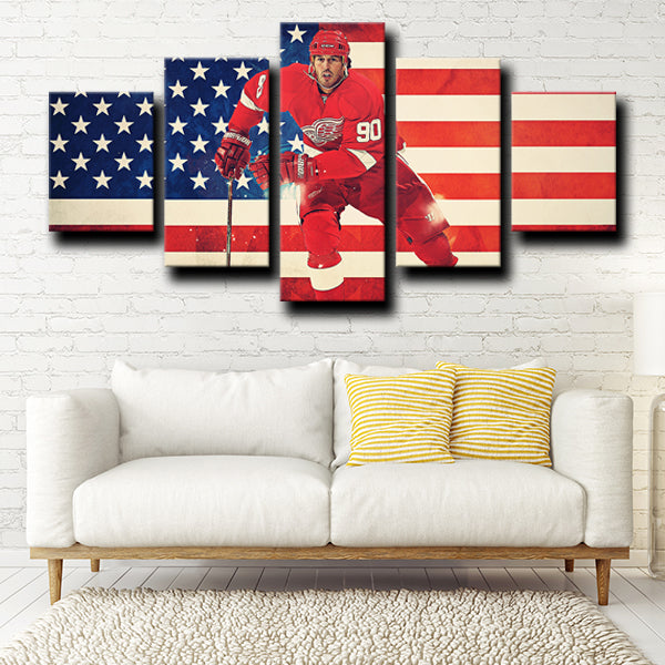 Detroit Red Wings Center Mikey Mo Mike Modano Canvas Wall Art