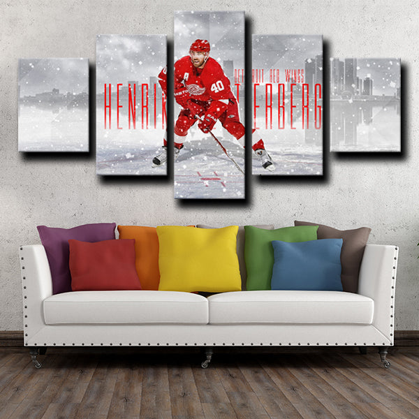 Detroit Red Wings Center Zata Henrik Zetterberg Canvas Wall Art Detroit Red Wings Center Zata Henrik Zetterberg Canvas Wall Art