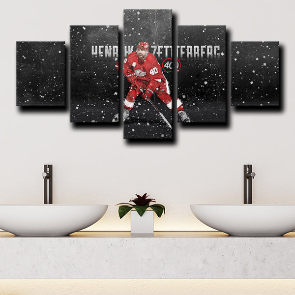 Detroit Red Wings Center Zata Henrik Zetterberg Dark Canvas Wall Art Detroit Red Wings Center Zata Henrik Zetterberg Dark Canvas Wall Art