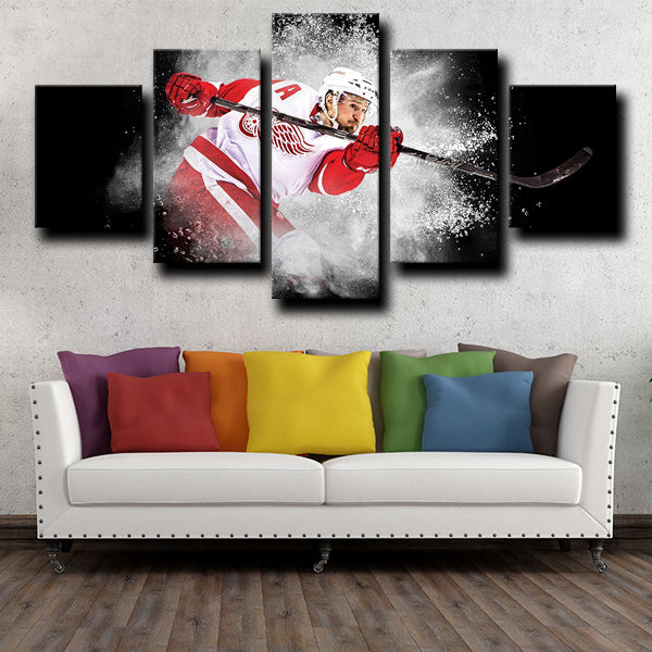 Detroit Red Wings Defence Nik Niklas Kronwall Canvas Wall Art