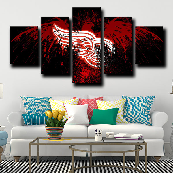 Detroit Red Wings Logo Crest Canvas Wall Art Detroit Red Wings Logo Crest Canvas Wall Art