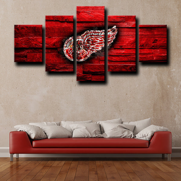 Detroit Red Wings Logo Emblem Red Canvas Wall Art Detroit Red Wings Logo Emblem Red Canvas Wall Art