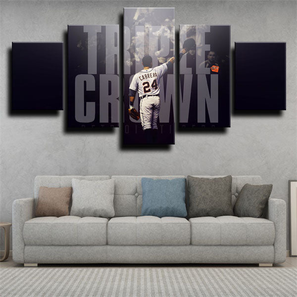 Detroit Tigers First Baseman Miggy Miguel Cabrera Canvas Wall Art