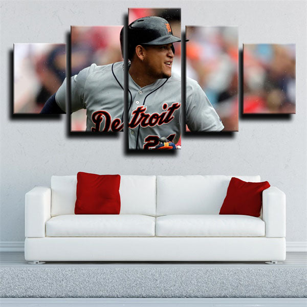 First Baseman Miggy Miguel Cabrera Canvas Wall Art