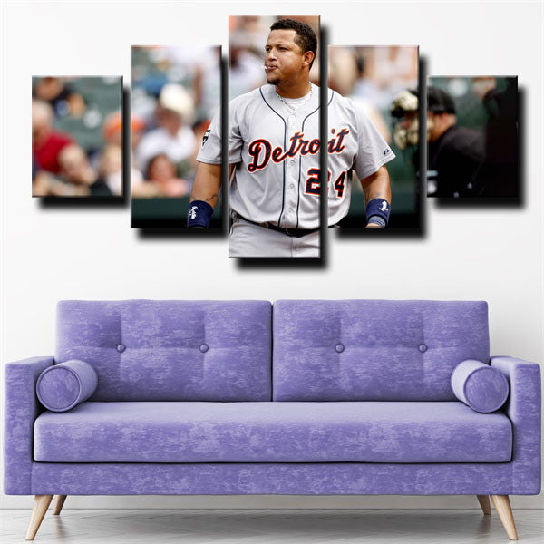 First Baseman Miggy No.24 Miguel Cabrera Canvas Wall Art