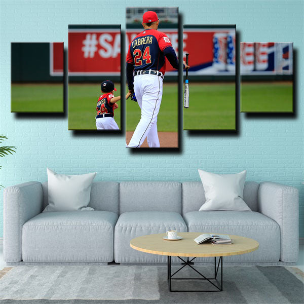 First Baseman No.24 Miggy Miguel Cabrera Canvas Wall Art
