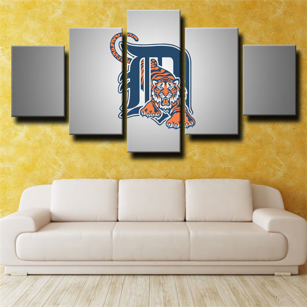 Detroit Tigers Gary Simple Emblem Canvas Wall Art