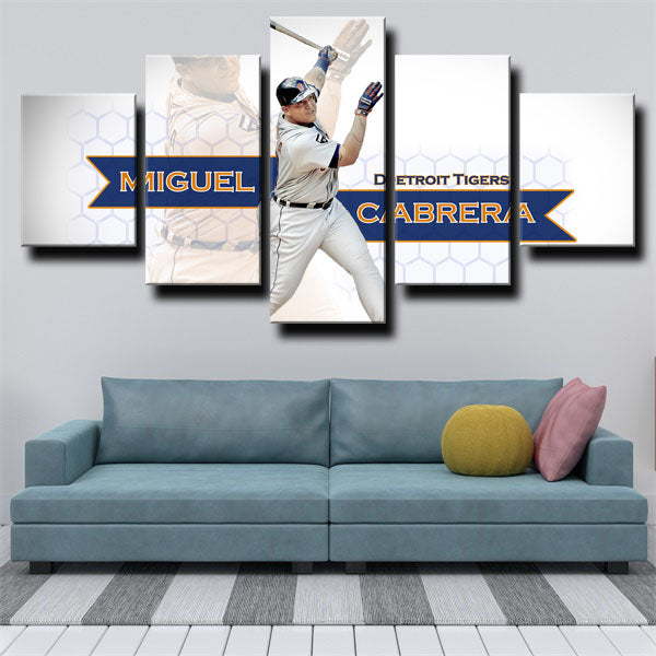 No.24 First Baseman Miggy Miguel Cabrera Canvas Wall Art