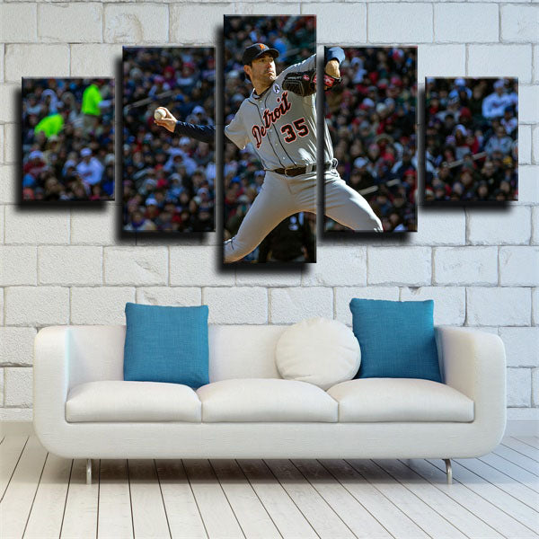 Detroit Tigers Pitcher J V Justin Verlander Canvas Wall Art