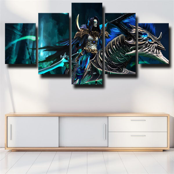 Dota 2 Abaddon Riding Dragon Canvas Wall Art