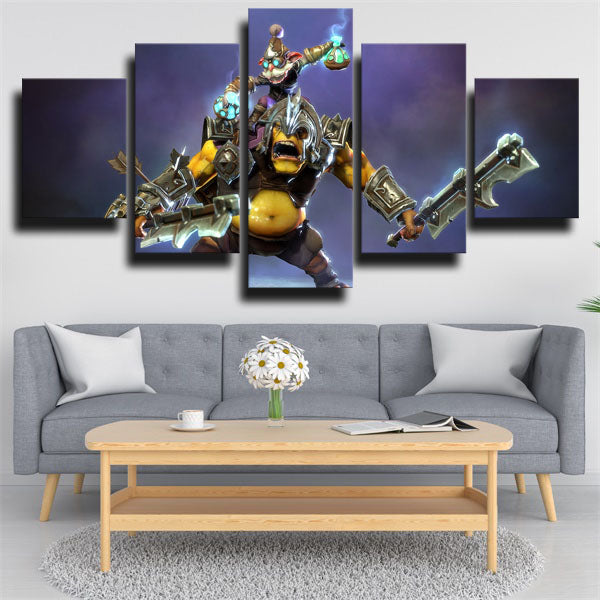 Dota 2 Alchemist Fighting Canvas Wall Art