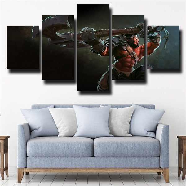 Dota 2 Axe With Hammer Canvas Wall Art