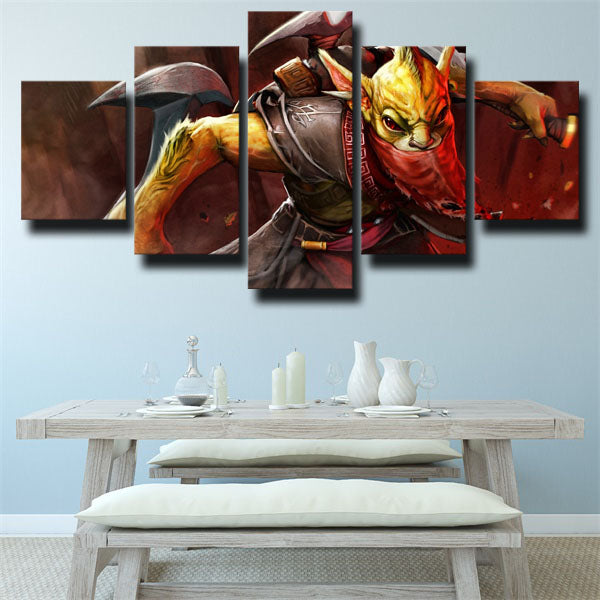 Dota 2 Bounty Hunter With Axe Canvas Wall Art