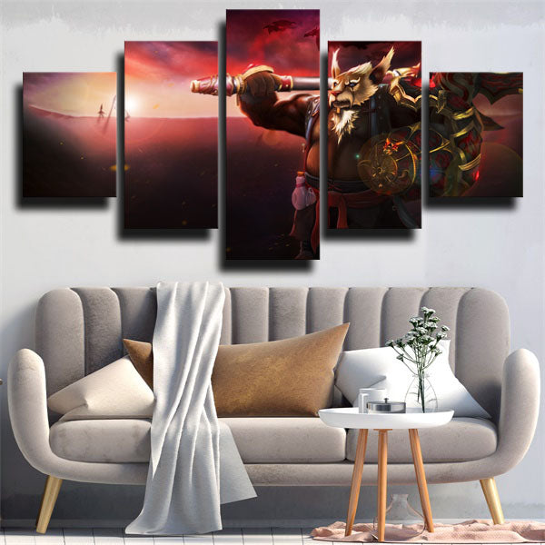 Dota 2 Brewmaster In Sunset Canvas Wall Art