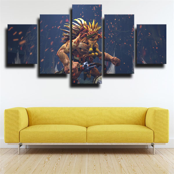 Dota 2 Bristleback In Fire Canvas Wall Art