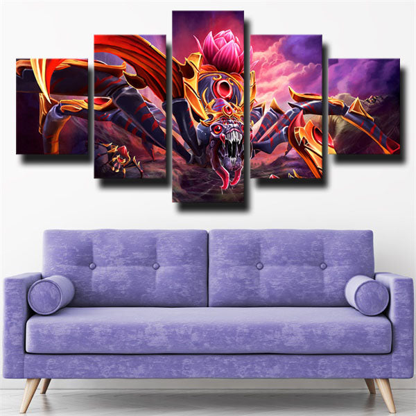 Dota 2 Broodmother In Colorful World Canvas Wall Art