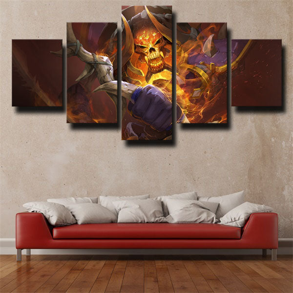 Dota 2 Clinkz In Fire Canvas Wall Art