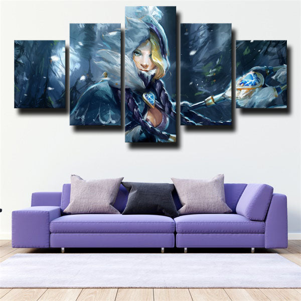 Dota 2 Crystal Maiden In Winter Canvas Wall Art