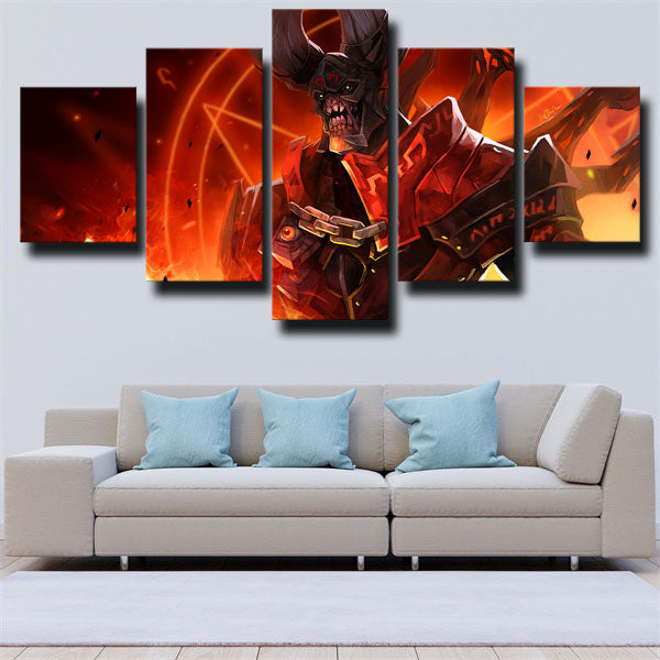 Dota 2 Doom Red Canvas Wall Art