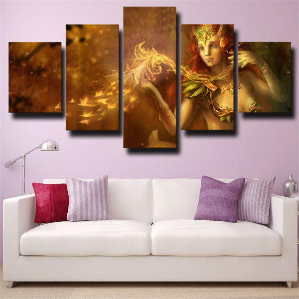 Dota 2 Enchantress Golden Canvas Wall Art Dota 2 Enchantress Golden Canvas Wall Art