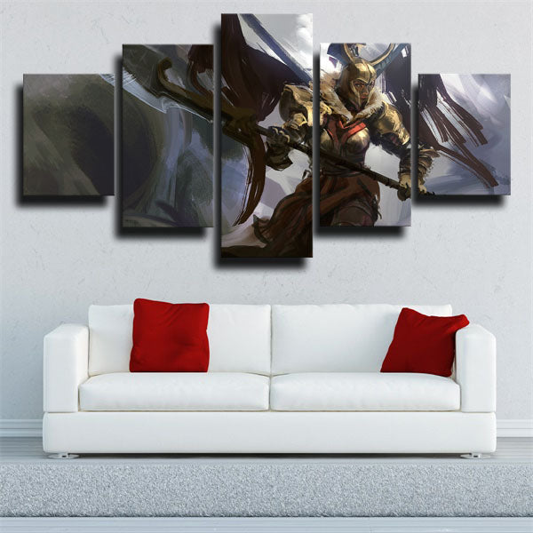Dota 2 Legion Commander Grey Canvas Wall Art