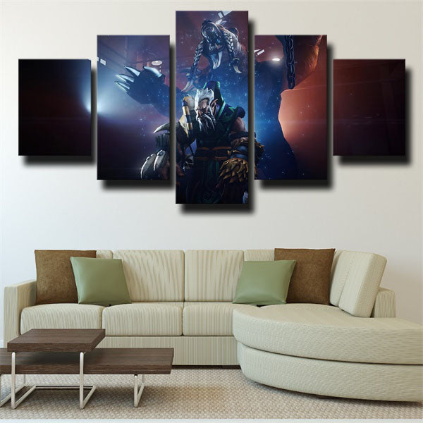 Lone Druid And The Spirit Bear Canvas Wall Art