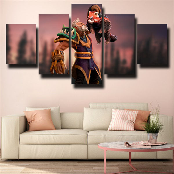 Lone Druid And Fox Canvas Wall Art