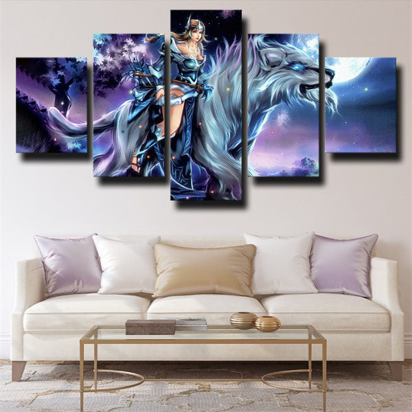 Dota 2 Mirana And Wolf Canvas Wall Art Dota 2 Mirana And Wolf Canvas Wall Art