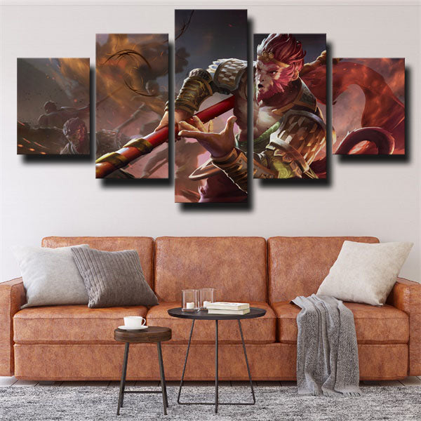 Dota 2 Monkey King Fighter Canvas Wall Art