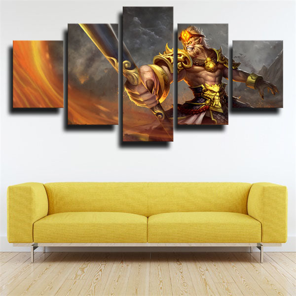 Dota 2 Monkey King Fire Canvas Wall Art