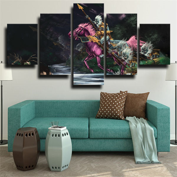 Dota 2 Phantom Lancer Raising Horse Canvas Wall Art