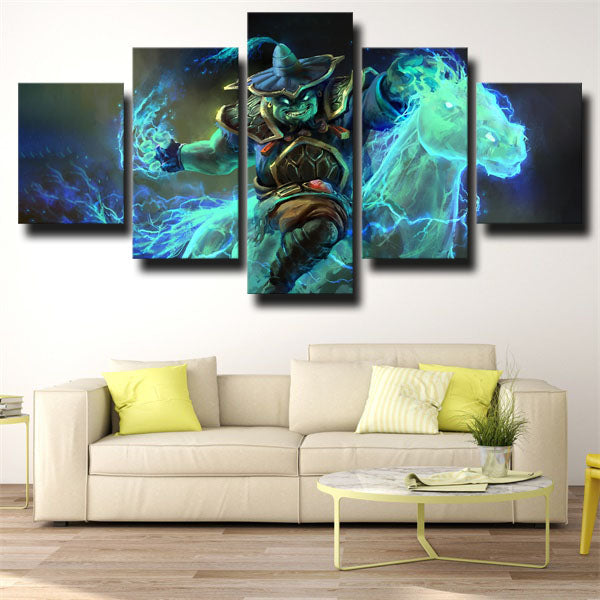 Dota 2 Storm Spirit Fluorescent Canvas Wall Art