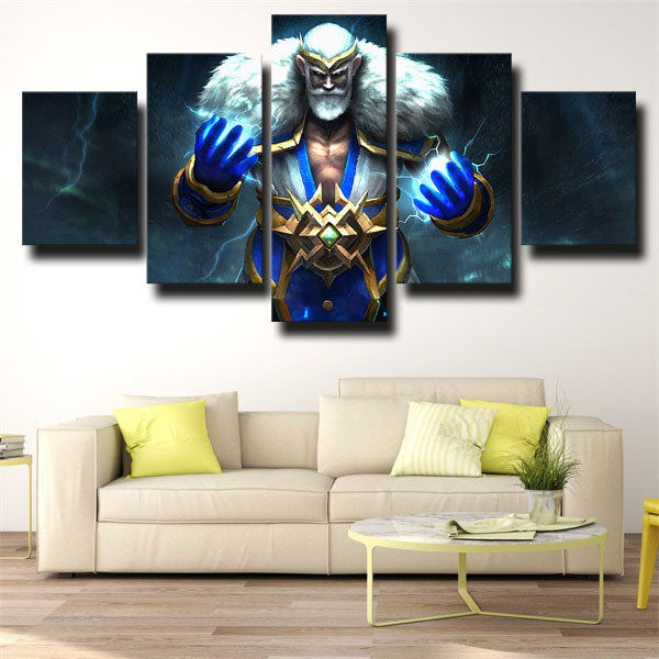 Dota 2 The Lord Of Heaven Zeus Canvas Wall Art