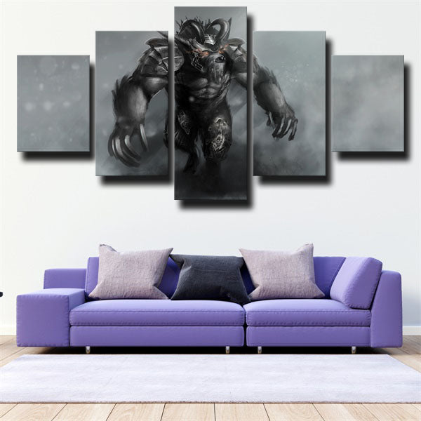 Dota 2 Ursa Grey Canvas Wall Art