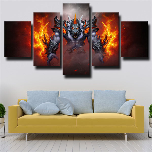 Dota 2 Ursa Red Canvas Wall Art