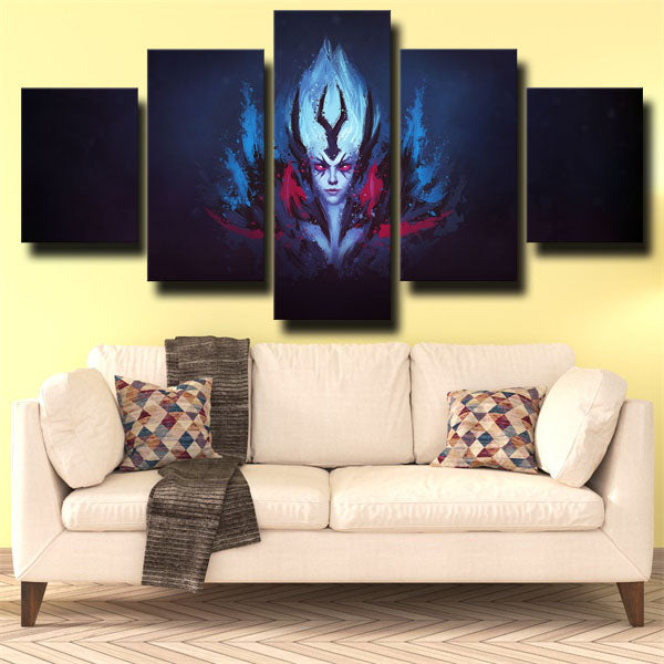 Dota 2 Vengeful Spirit Black Canvas Wall Art