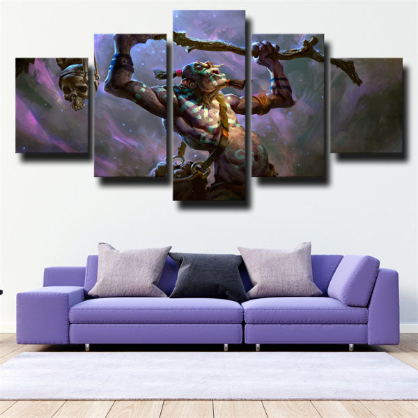 Dota 2 Witch Doctor Purple Canvas Wall Art