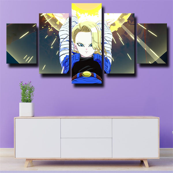 Dragon Ball Android 18 Canvas Wall Art