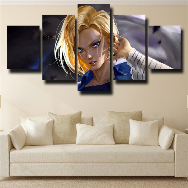 Dragon Ball Android 18 Blond Canvas Wall Art