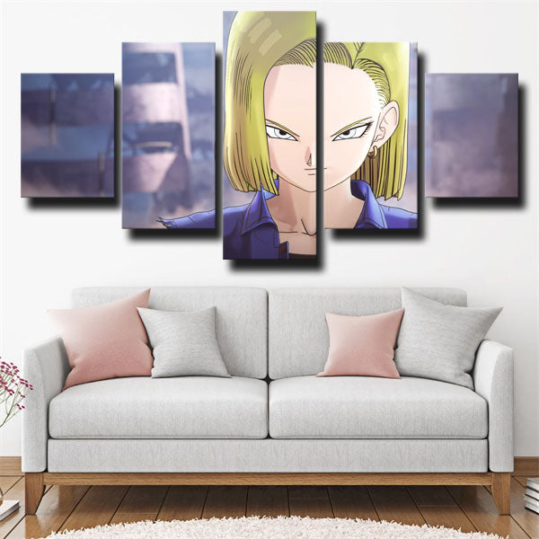 Dragon Ball Android 18 Face Canvas Wall Art