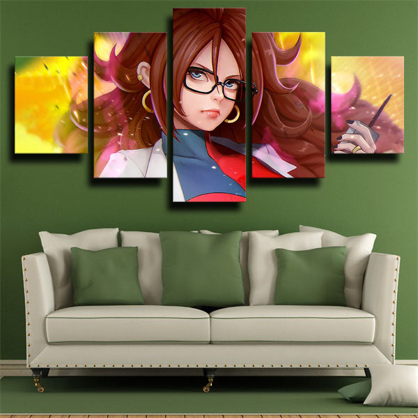 Dragon Ball Android 21 Yellow Canvas Wall Art