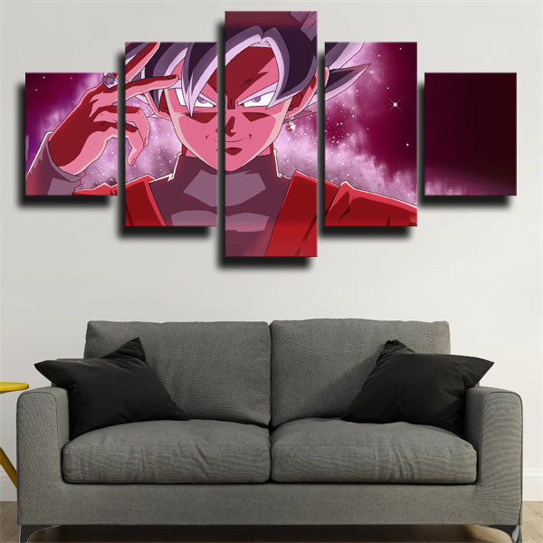 Dragon Ball Black Goku Red Canvas Wall Art