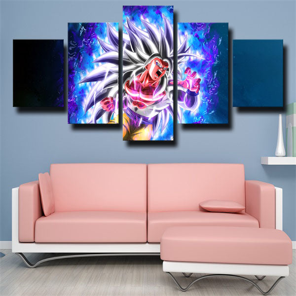 Dragon Ball Blue Fire Son Goku Canvas Wall Art